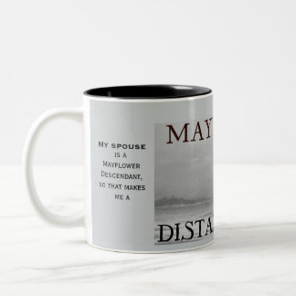 Caneca De Café Em Dois Tons Parente distante do passageiro de Mayflower