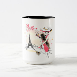 Caneca De Café Em Dois Tons Paris