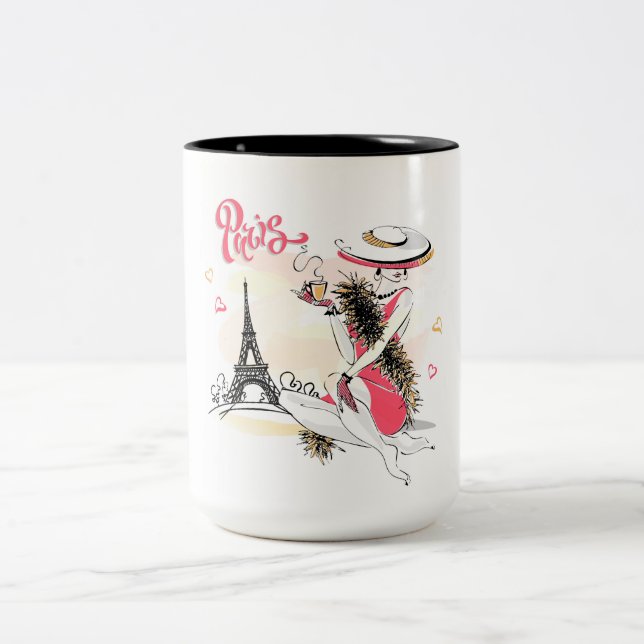 Caneca De Café Em Dois Tons Paris (Centro)
