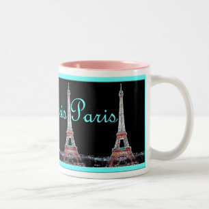 Caneca De Café Em Dois Tons Paris