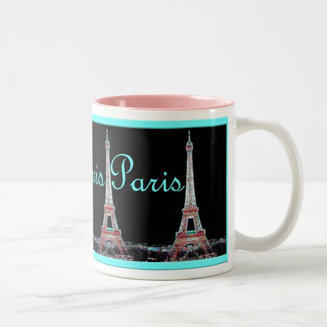 Caneca De Café Em Dois Tons Paris (Direita)