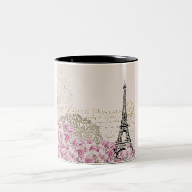 Caneca De Café Em Dois Tons Paris Eiffelturm France, coisa efêmera francesa do (Centro)