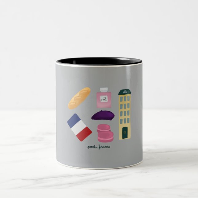 Caneca De Café Em Dois Tons paris, fr chaveiro (Centro)