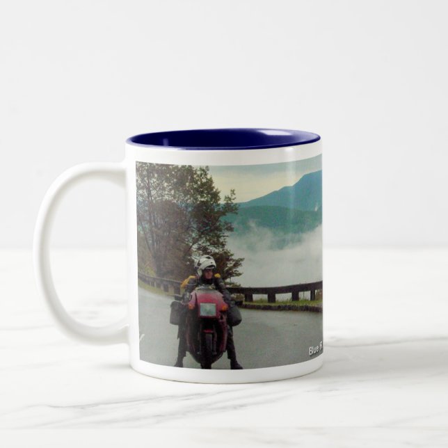 Caneca De Café Em Dois Tons Parkway azul de Ridge (Esquerda)