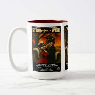Caneca De Café Em Dois Tons Paródia do Filme Força com o Vento