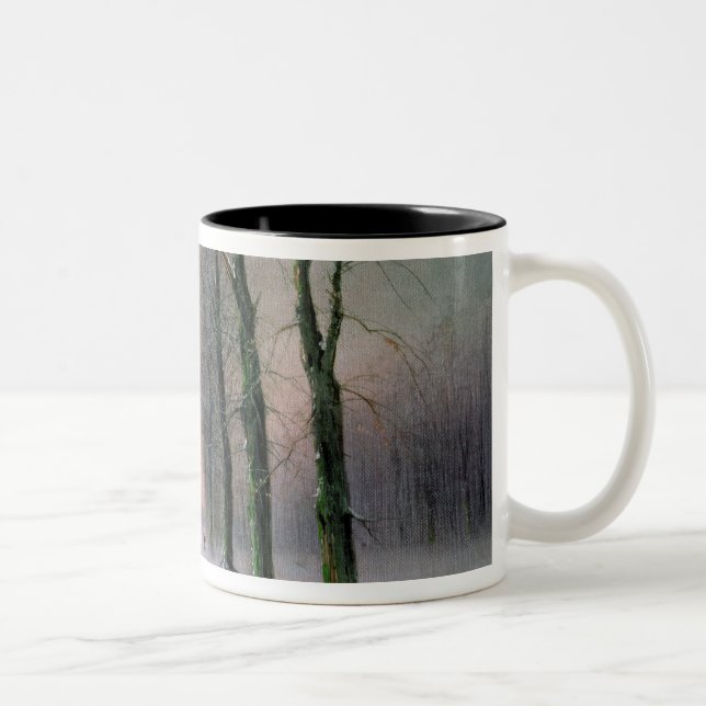 Caneca De Café Em Dois Tons Parque da Cena-Wanstead da neve (Direita)