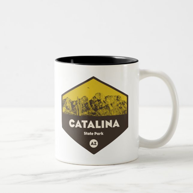 Caneca De Café Em Dois Tons Parque Estadual Catalina, Arizona (Direita)