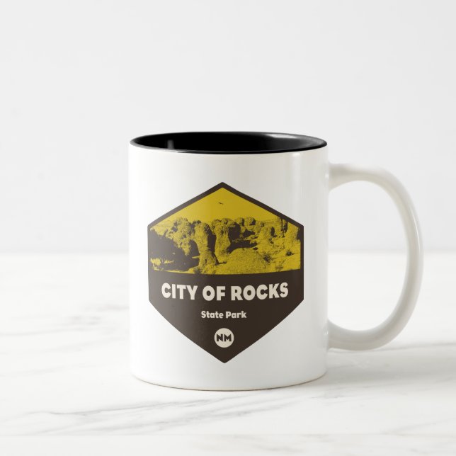 Caneca De Café Em Dois Tons Parque Estadual da Cidade de Rocks Novo México (Direita)