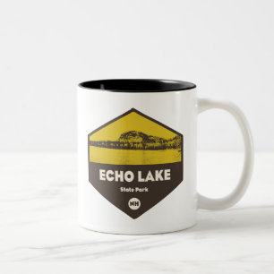 Caneca De Café Em Dois Tons Parque Estadual do Lago Echo New Hampshire