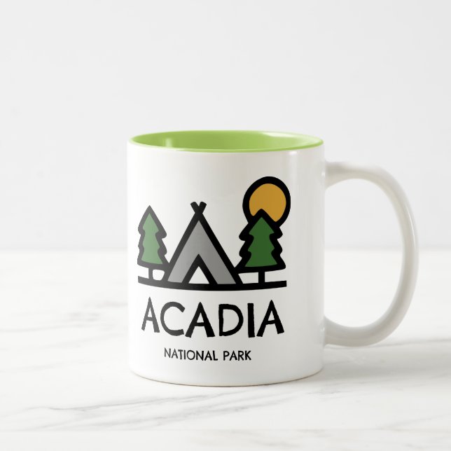 Caneca De Café Em Dois Tons Parque Nacional Acadia (Direita)