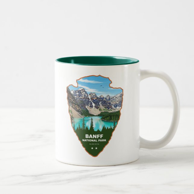 Caneca De Café Em Dois Tons Parque Nacional Banff Alberta Arrowhead (Direita)