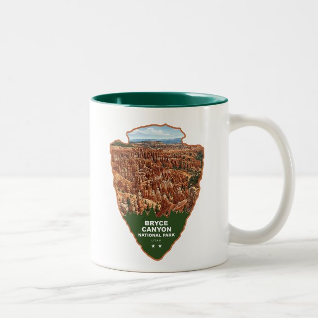 Caneca De Café Em Dois Tons Parque Nacional Bryce Canyon Arrowhead (Direita)