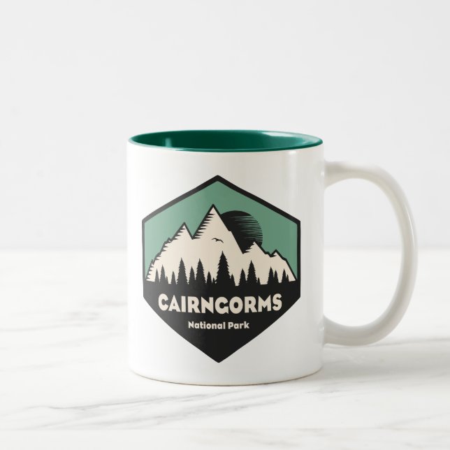 Caneca De Café Em Dois Tons Parque Nacional Cairngorms Escócia (Direita)