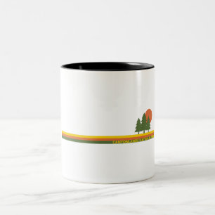 Caneca De Café Em Dois Tons Parque Nacional Canyonlands Pinheiros Sol