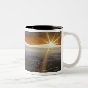 Caneca De Café Em Dois Tons PARQUE NACIONAL CANYONLANDS, UTAH. EUA. Vista