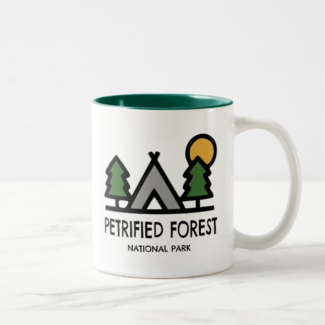 Caneca De Café Em Dois Tons Parque Nacional da Floresta Petrificada (Direita)