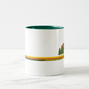 Caneca De Café Em Dois Tons Parque Nacional da Floresta Petrificada Pine Trees