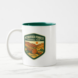 Caneca De Café Em Dois Tons Parque Nacional da Floresta Petrificada, Souvenir 