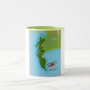 Caneca De Café Em Dois Tons Parque Nacional da Montanha da Mesa mapa da África