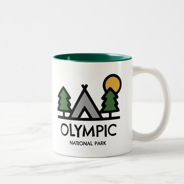 Caneca De Café Em Dois Tons Parque Nacional da olimpiadas (Direita)