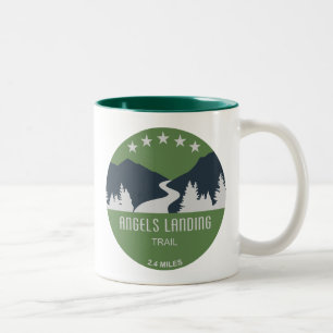Caneca De Café Em Dois Tons Parque Nacional da Zion de Aterrissagem Angels