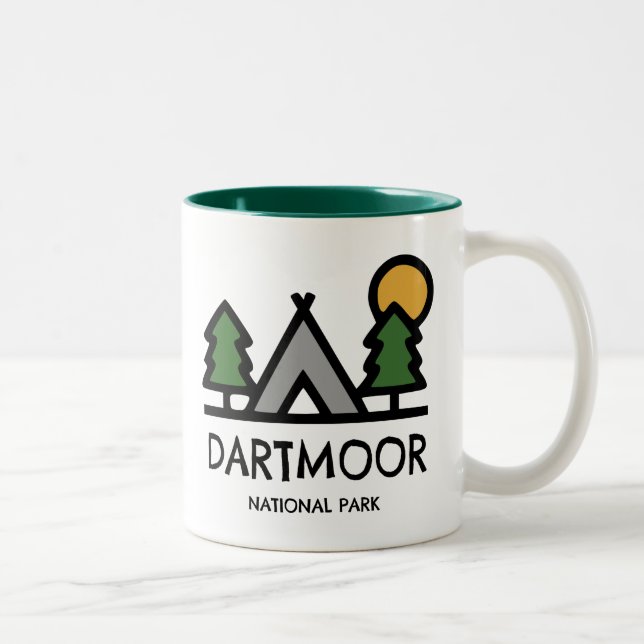 Caneca De Café Em Dois Tons Parque Nacional Dartmoor (Direita)