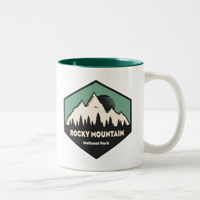 Caneca De Café Em Dois Tons Parque Nacional das Montanhas Rochosas (Direita)