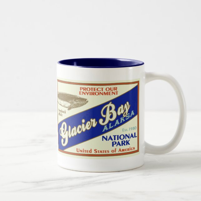 Caneca De Café Em Dois Tons Parque nacional de baía de geleira (Direita)