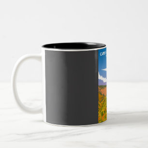 Caneca De Café Em Dois Tons Parque Nacional de Cape Breton Vintage Retro Mínim
