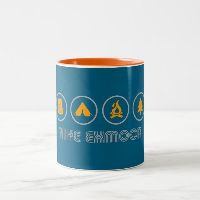 Caneca De Café Em Dois Tons Parque Nacional de Hike Exmoor (Centro)
