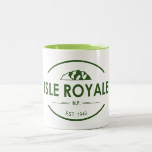 Caneca De Café Em Dois Tons Parque nacional de Royale da ilha