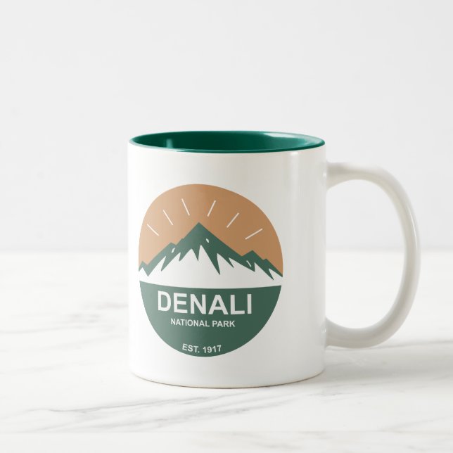 Caneca De Café Em Dois Tons Parque Nacional Denali (Direita)