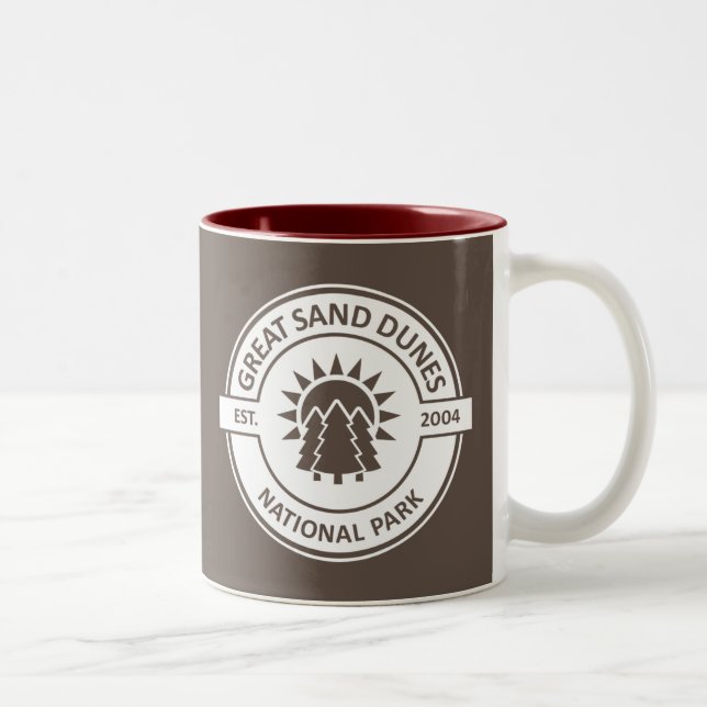 Caneca De Café Em Dois Tons Parque Nacional do excelente Sand Dunes (Direita)