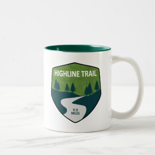 Caneca De Café Em Dois Tons Parque Nacional do Glaciar de Highline Trail