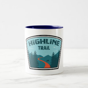 Caneca De Café Em Dois Tons Parque Nacional do Glaciar de Highline Trail