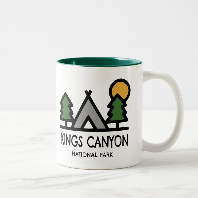 Caneca De Café Em Dois Tons Parque Nacional do Kings Canyon (Direita)
