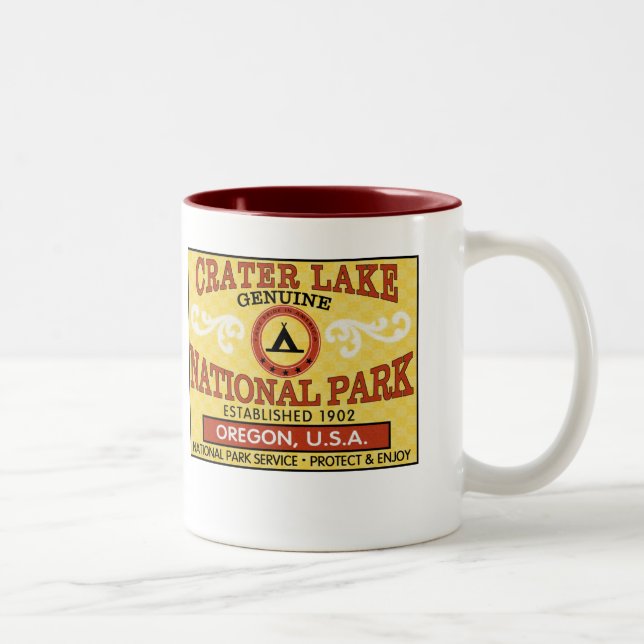 Caneca De Café Em Dois Tons Parque nacional do lago crater (Direita)