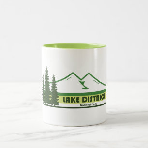 Caneca De Café Em Dois Tons Parque Nacional do Lake District Faixas Verdes