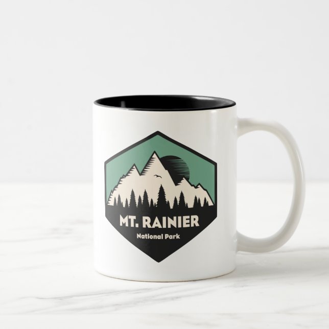 Caneca De Café Em Dois Tons Parque Nacional do Monte Rainier (Direita)