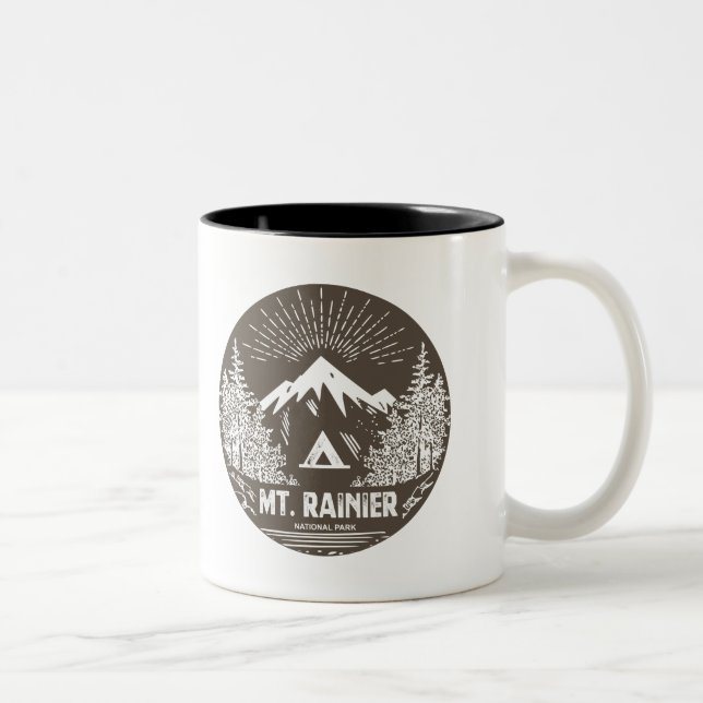 Caneca De Café Em Dois Tons Parque Nacional do Mt. Rainier (Direita)