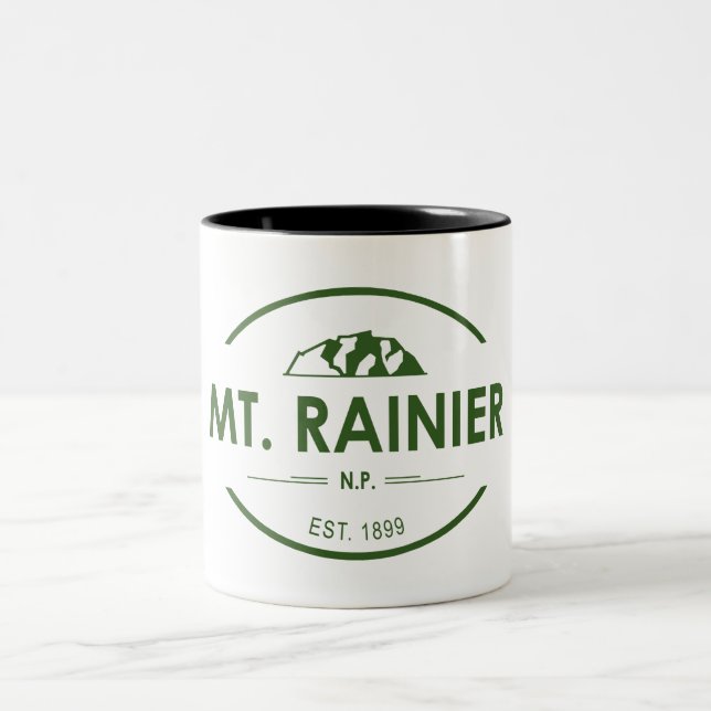 Caneca De Café Em Dois Tons Parque Nacional do Mt. Rainier (Centro)
