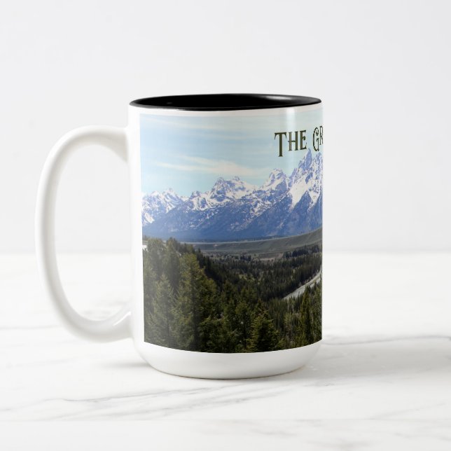 Caneca De Café Em Dois Tons Parque Nacional dos Grand Tetons, 15oz Mug (Esquerda)