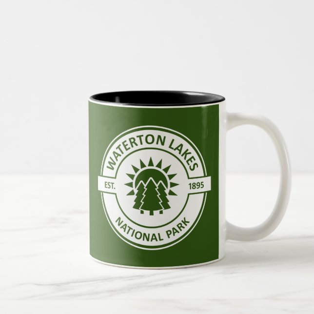 Caneca De Café Em Dois Tons Parque Nacional dos Lagos Waterton (Direita)
