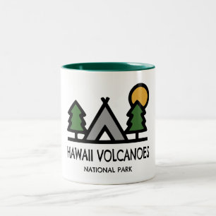 Caneca De Café Em Dois Tons Parque Nacional dos Vulcões do Havaí