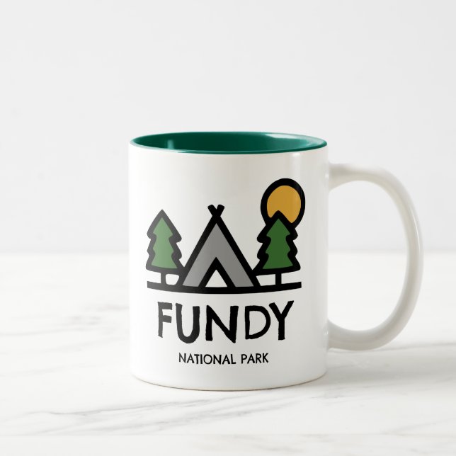Caneca De Café Em Dois Tons Parque Nacional Fundy (Direita)