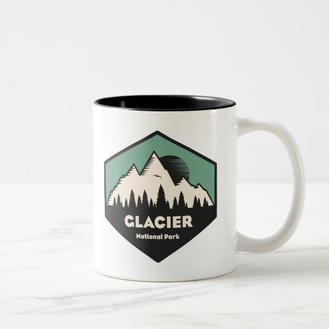 Caneca De Café Em Dois Tons Parque Nacional Glacier (Direita)