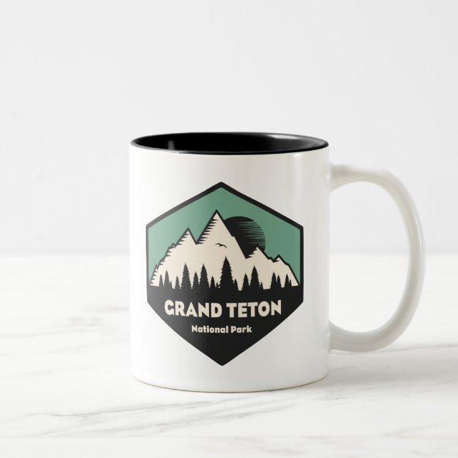 Caneca De Café Em Dois Tons Parque Nacional Grand Teton (Direita)