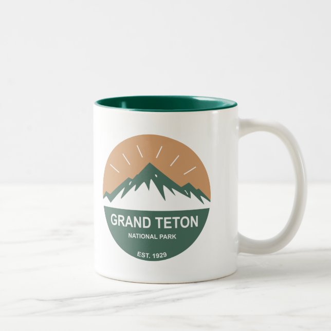 Caneca De Café Em Dois Tons Parque Nacional Grand Teton (Direita)