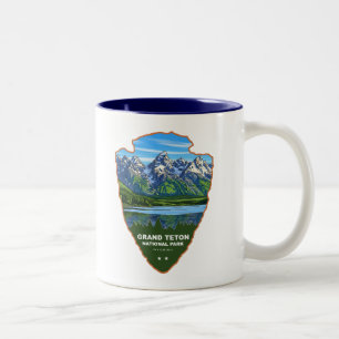 Caneca De Café Em Dois Tons Parque Nacional Grand Teton Wyoming Arrowhead