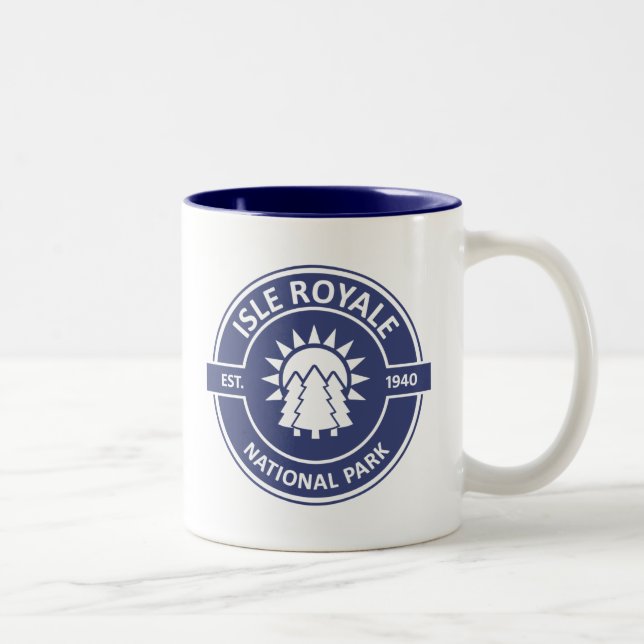Caneca De Café Em Dois Tons Parque Nacional Isle Royale (Direita)